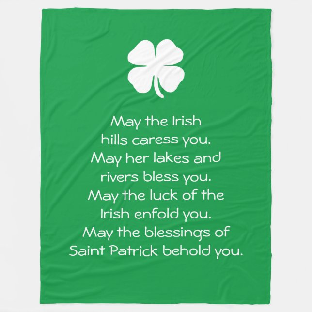 Cobertor De Velo Bênçãos de Patrick de santo (Frente)