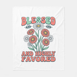 Cobertor De Velo Bendito e Altamente Favorecido Design Floral Vinta