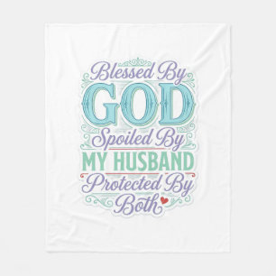 Cobertor De Velo Bendito Por Deus Mimada Pelo Meu Marido Camisa Des