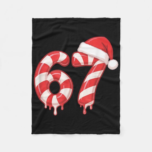 Cobertor De Velo Bengala de Açúcar Derretendo 67 Design de Natal  (Frente)