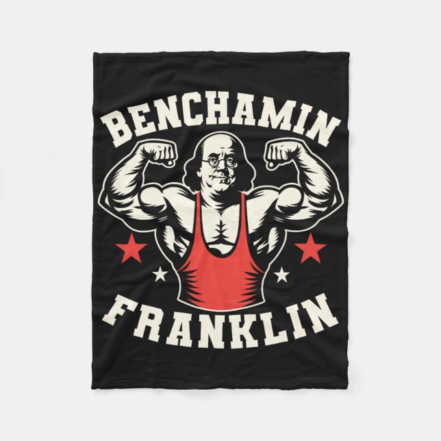 Cobertor De Velo Benjamin Benchamin Franklin Bench Press Bodybuildi (Frente)