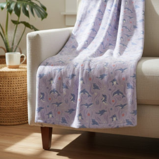 Cobertor De Velo Berçário Mágico de Golfinhos, Decoração Subaquátic