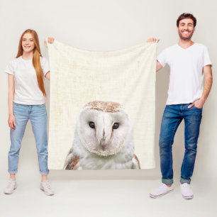 Cobertor De Velo Berçário Minimalista com Coruja Amarela Pastel