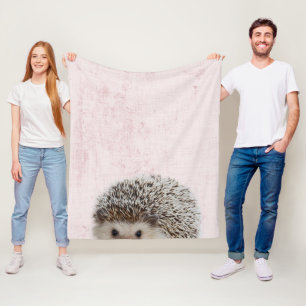 Cobertor De Velo Berçário Minimalista comouriço Pastel Rosa Espia