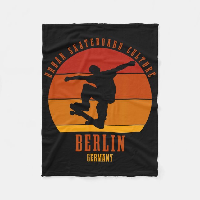 Cobertor De Velo Berlin Alemanha Skate Urna Skate 3  (Frente)