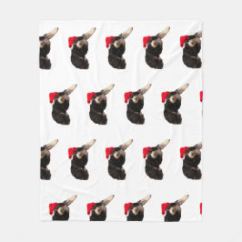 Cobertor De Velo Bernedoodela festiva e fofa vestindo um chapéu de 