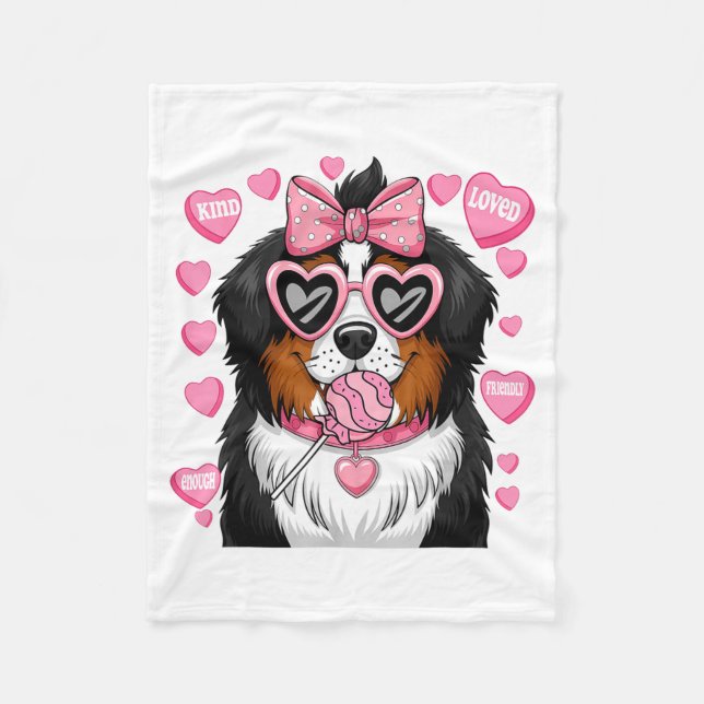Cobertor De Velo Bernese Mountain Coquette Dog Pet Lover Owner  (Frente)