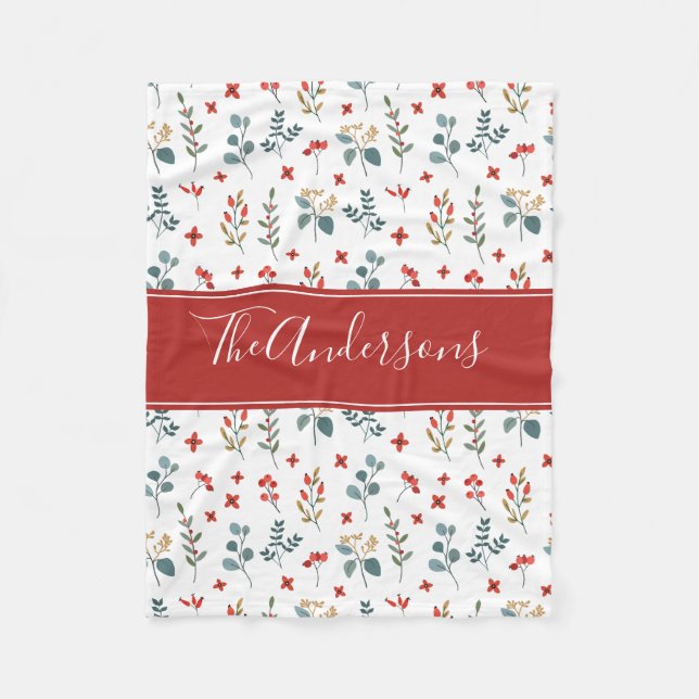 Cobertor De Velo Berries Botânico Personalizado (Frente)