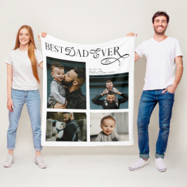 Cobertor De Velo  Best Dad Ever 4 Photos Modern Fathers Day Gifts