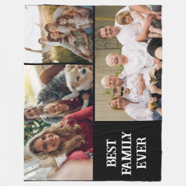 Cobertor De Velo Best family ever photo collage Fleece Blanket