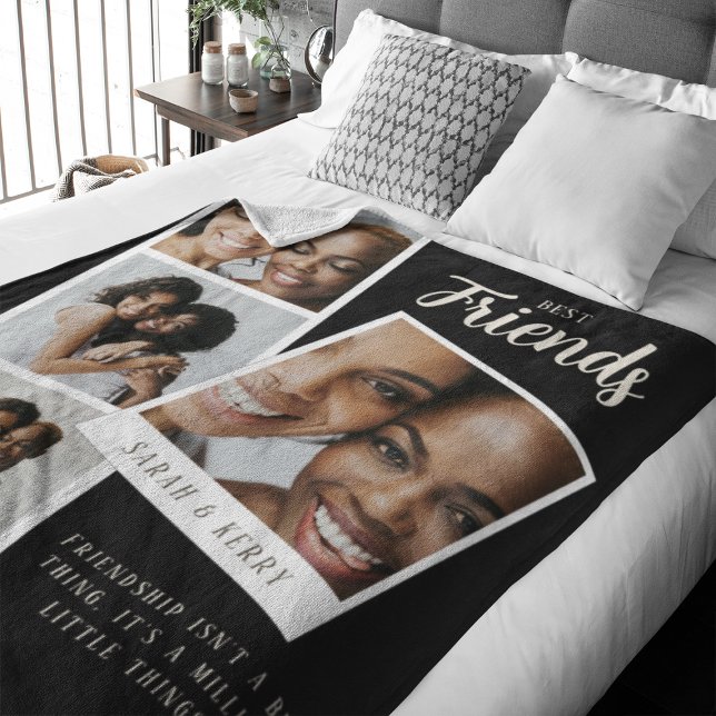 Cobertor De Velo Best Friends Photo Collage Fleece Blanket (Criador carregado)