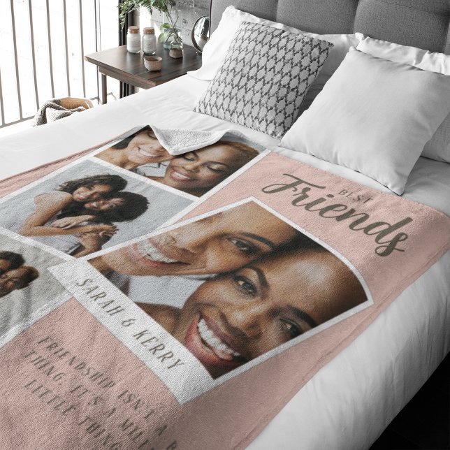 Cobertor De Velo Best Friends Photo Collage Fleece Blanket (Criador carregado)