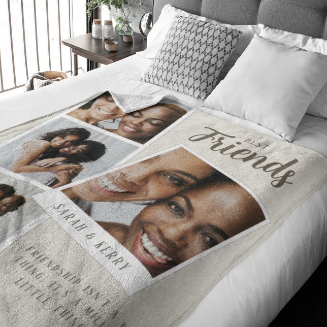 Cobertor De Velo Best Friends Photo Collage Fleece Blanket (Criador carregado)
