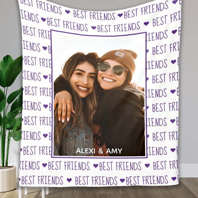 Cobertor De Velo Best Friends Stylish BFF Friendship Photo (Criador carregado)