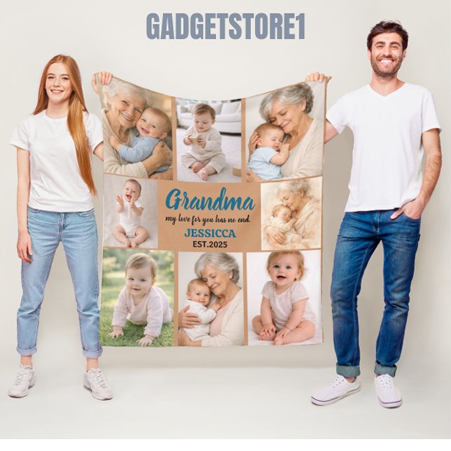 Cobertor De Velo Best Grandma Ever Photo | Personalized Grandparent (Best Grandma Ever | Happy Grandparents Fleece Blanket
)
