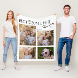 Cobertor De Velo Best Mom Ever 4 Photos Heart Mothers Day Gifts