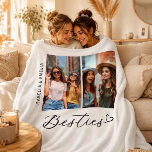 Cobertor De Velo Besties Modernas Duas Fotografias Script BBF