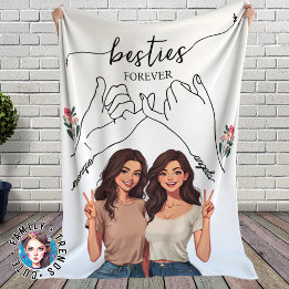 Cobertor De Velo Besties Para Nunca Pinky PromiseCustom