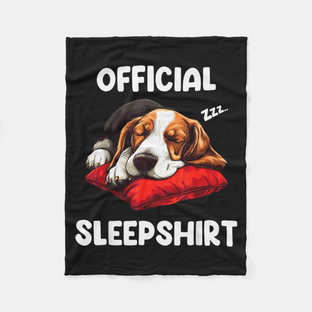 Cobertor De Velo Bet Hound Sleepshirt Dog Lover Pajama Sleepwear Fo (Frente)