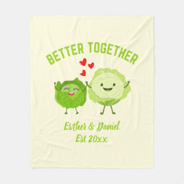 Cobertor De Velo BETTER TOGETHER Cute Cabbage Valentine Couples