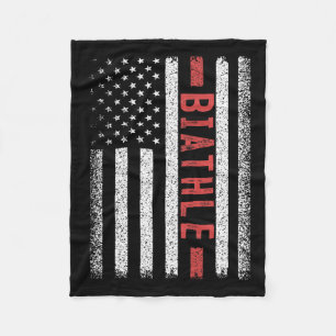 Cobertor De Velo Biathle American Flag 4 De Julho Biatlo Moderno