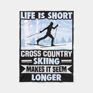 Cobertor De Velo Biathlon Life Is Short Country Skier 1