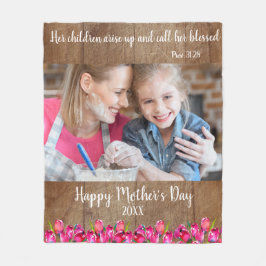 Cobertor De Velo Bíblia Cristã Verse Feliz Dia de as mães Russo