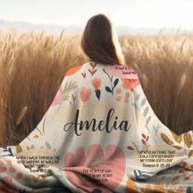 Bíblia Floral Boho Versa Afirmação Com Nome