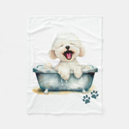 Cobertor De Velo Bichon Frise Dog