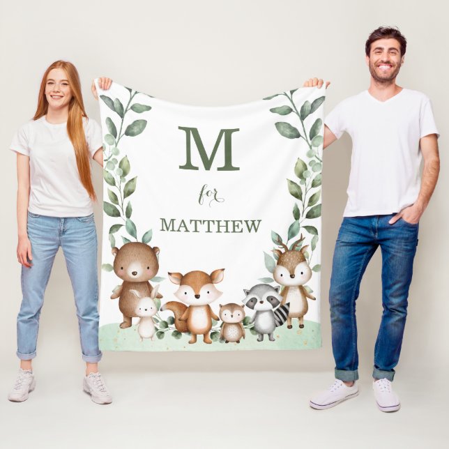 Cobertor De Velo Bichos-de-floresta-cútis Monograma (In Situ)