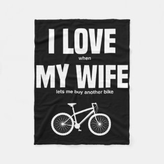 Cobertor De Velo Bicicleta de Montanha Eu Amo Quando Minha Esposa M