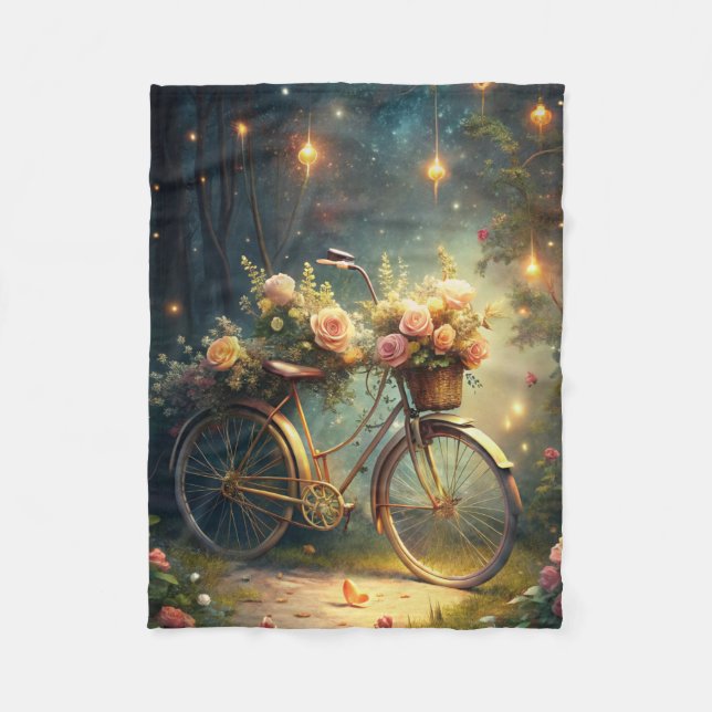 Cobertor De Velo Bicycle and Flowers (Frente)