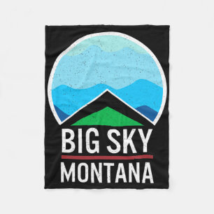 Cobertor De Velo Big Sky Montana Esquiando Snowboard Skier Snow