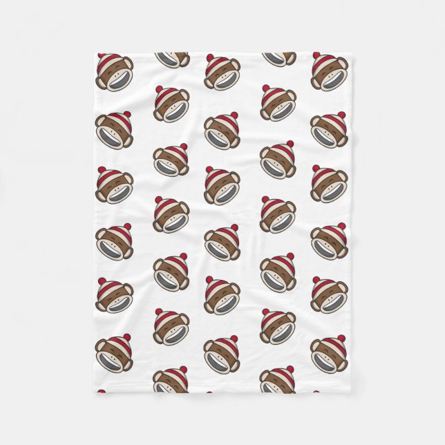 Cobertor De Velo Big Sock Monkey Emoji (Frente)
