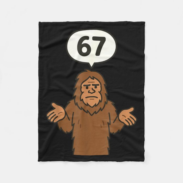 Cobertor De Velo Bigfoot 67 Meme Six Seven Funny Sasquatch  (Frente)