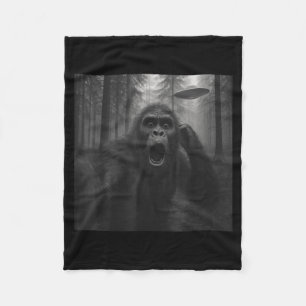 Cobertor De Velo Bigfoot Alien Ufo Selfie Engraçado Sasquatch Meme 