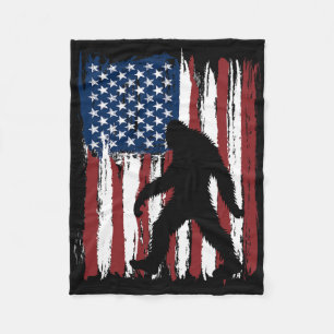 Cobertor De Velo Bigfoot Bandeira Americana Engraçado 4 de Julho Pa