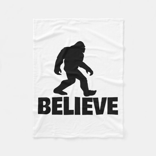 Cobertor De Velo Bigfoot Believe Funny Believe Bigfoot  (Frente)