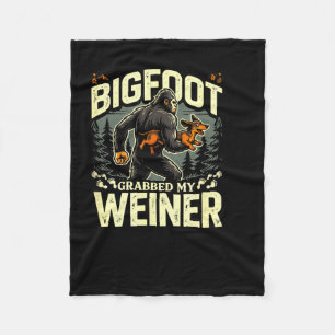 Cobertor De Velo Bigfoot pegou meu cachorro-quente humor engraçado