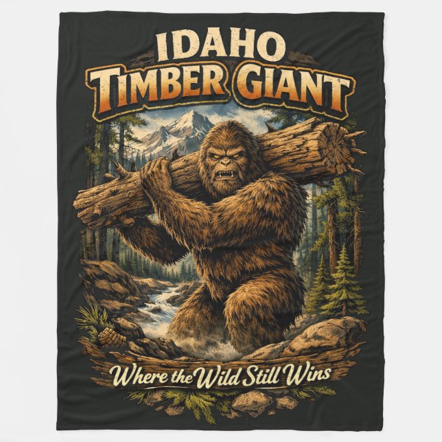 Cobertor De Velo Bigfoot Sasquatch (Frente)