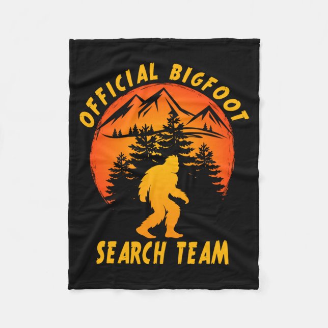 Cobertor De Velo Bigfoot Search Team Sasquatch Yeti Funny  (Frente)