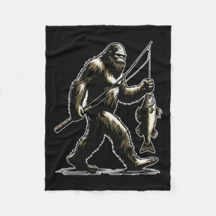 Cobertor De Velo Bigfoot Walleye caçando Angler Sasquatch Walleye F