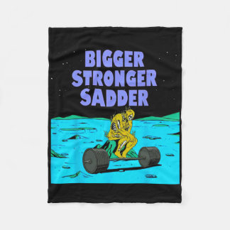 Cobertor De Velo Bigger Stronger Sadder Weightlifting Bodybuilding