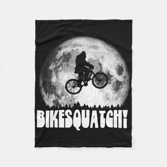 Cobertor De Velo Bikesquatch! Mountain Biking Bigfoot Lua Cheia Tre (Frente)