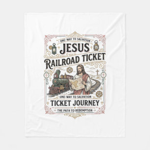 Cobertor De Velo Bilhete de Trem Jesus Jornada Bilhete de Trem Jesu
