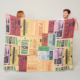 Cobertor De Velo Bilhetes únicos do cenima ocidental presentes russ