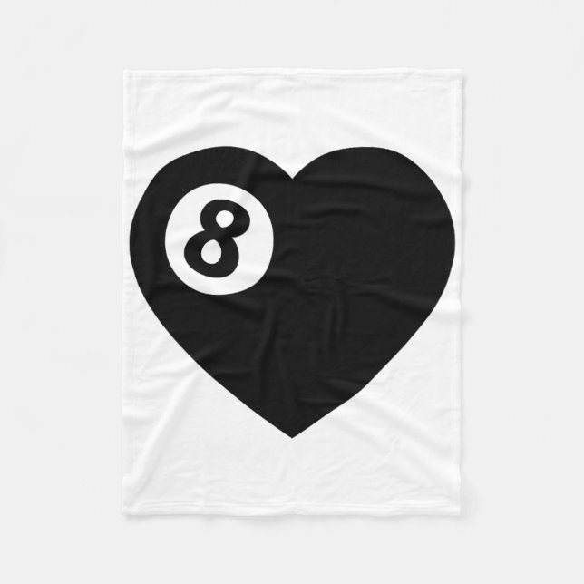 Cobertor De Velo Billiard Heart Piscina Player Poll Bal (Frente)