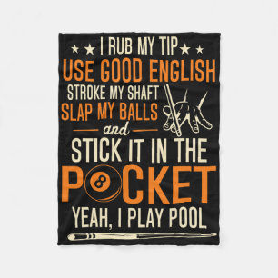 Cobertor De Velo Billiard Piscina Jogadores Engraçados Camisa Bilha