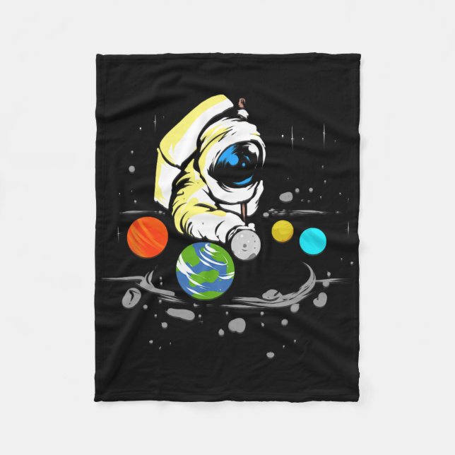 Cobertor De Velo Billiard Player Astronaut Snooker Billiard Gift (Frente)
