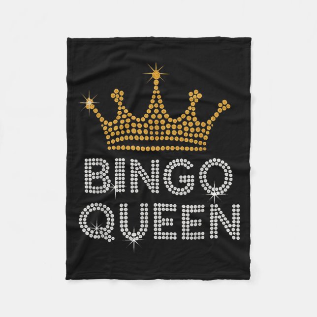 Cobertor De Velo Bingo Queen Bingo Player Game Party Funny Women Gi (Frente)